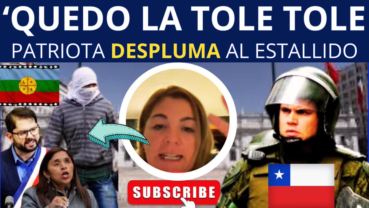 reltvnoticias's tweet photo. ALERTA!! SEÑORA PATRIOTA DESTAPO LA OLLA DEL ESTALLIDO! QUE PASO? #relt... https://t.co/9TcFRIGuqH a través de @YouTube
@Universo_8
@courtney_lox83
@PilarOpazoL
@felipeg18853403
@Info_War_Chile
@LoboEst88016185
@lobofacho https://t.co/B6BTphl4Bs
