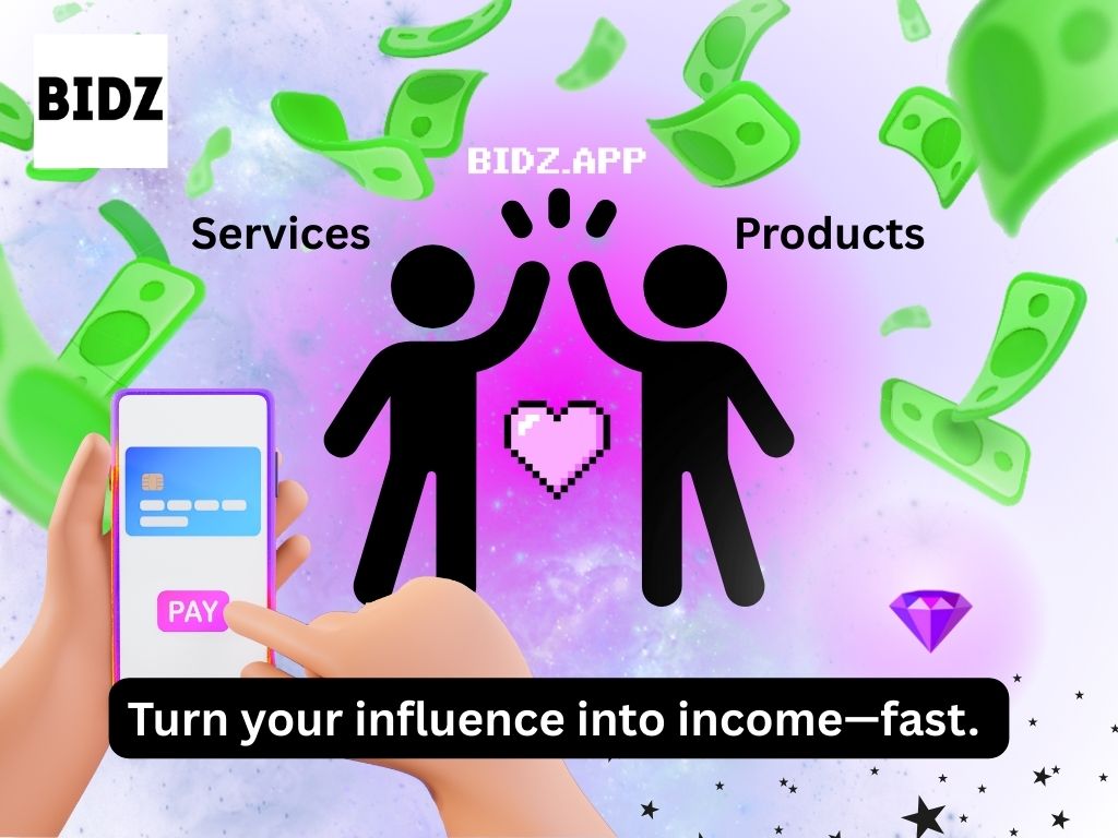 With BIDZ, you can list your own digital products and services, from presets to coaching, and get discovered by brands + buyers instantly. 💻💸 Start building your creator business today. #influencers #crypto