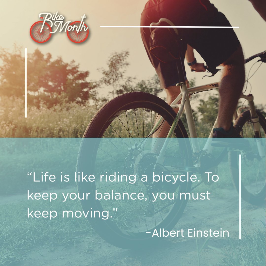 ACOG (@acogok) on Twitter photo "Life is like riding a bicycle. To keep your balance, you must keep moving.” – Albert Einstein 
Keep pedaling, Central Oklahoma! #BikeMonth "Life is like riding a bicycle. To keep your balance, you must keep moving.” – Albert Einstein 
Keep pedaling, Central Oklahoma! #BikeMonth