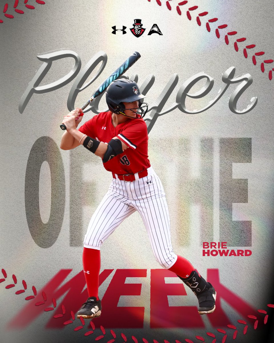 Austin Peay Softball (@govssb) on Twitter photo After a historic week in the Music City, <a href="/briehoward18/">brie</a> is the first player in program history to be named the ๐จ๐บ๐ผ๐ต ๐ท๐๐๐๐๐ ๐๐ ๐๐๐ ๐พ๐๐๐!๐ฉ๐ฅ
๐ด First cycle in program history
๐ด 7-for-9 with four extra-base hits
๐ด .778 / .818 / 1.556
๐ฐ | After a historic week in the Music City, <a href="/briehoward18/">brie</a> is the first player in program history to be named the ๐จ๐บ๐ผ๐ต ๐ท๐๐๐๐๐ ๐๐ ๐๐๐ ๐พ๐๐๐!๐ฉ๐ฅ
๐ด First cycle in program history
๐ด 7-for-9 with four extra-base hits
๐ด .778 / .818 / 1.556
๐ฐ |