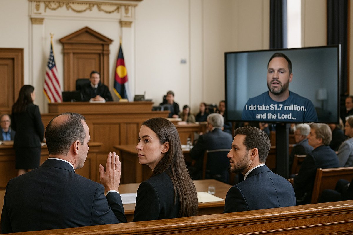 Day 1 – Midday Update from the #INDXcoin Trial Denver, CO. 
Eli Regalado &amp; Kaitlynn Regalado, along with third defendant Nathaniel Enos, are representing themselves with no lawyers.

They’ve been giggling, leading witnesses, breaking courtroom rules, and had to be repeatedly