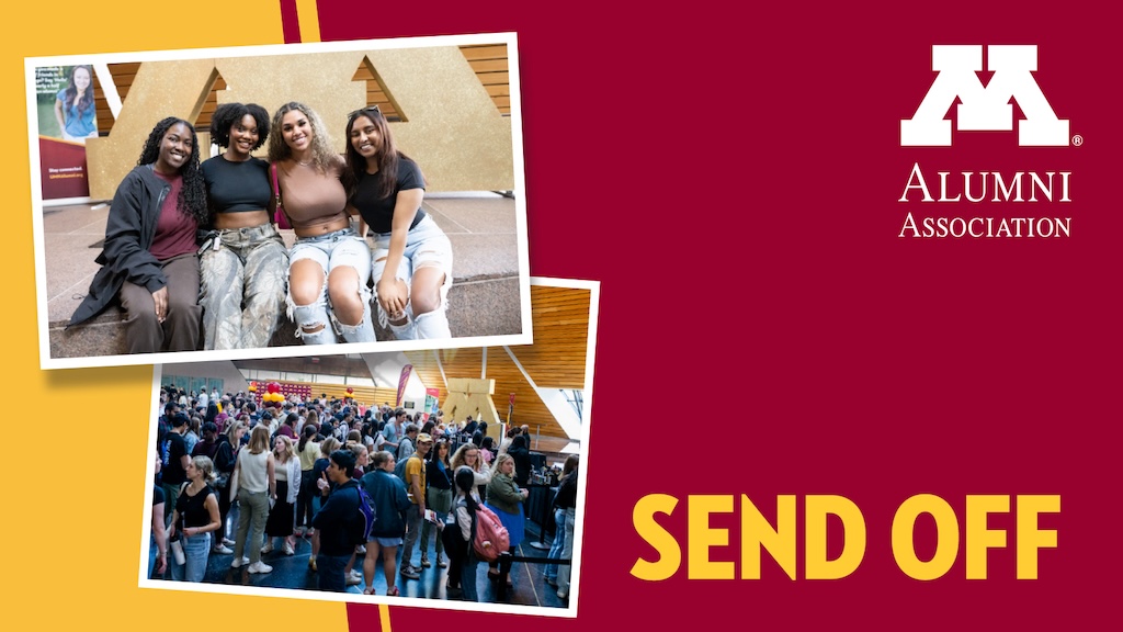 🎉 Class of 2025: you're almost there! Celebrate at the Send Off, hosted by @UMNalumni.
 📅 May 7 | 4:30–6:30 PM
 📍 McNamara Alumni Center
 🎟️ FREE treats, drinks, grad gift &amp; more!
 🐾 PAWS animals + 📸 with Goldy
 🔗 UMNalumni.org/SendOff
#UMNalumni