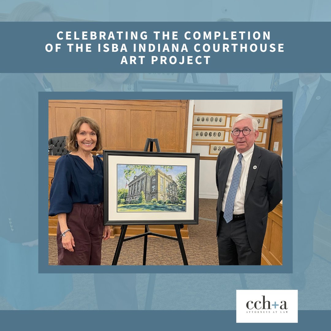 CCHA (Church Church Hittle + Antrim) (@cchalaw) on Twitter photo The Courthouse Art Project is complete! 🎨 After nearly a decade, all 92 Indiana courthouses are now captured in the <a href="/IndianaStateBar/">Indiana State Bar Association</a> Association Collection. The final painting by Nancy Rairdon features Spencer County. Congrats to Doug Church and everyone involved!
#CCHALaw The Courthouse Art Project is complete! 🎨 After nearly a decade, all 92 Indiana courthouses are now captured in the <a href="/IndianaStateBar/">Indiana State Bar Association</a> Association Collection. The final painting by Nancy Rairdon features Spencer County. Congrats to Doug Church and everyone involved!
#CCHALaw