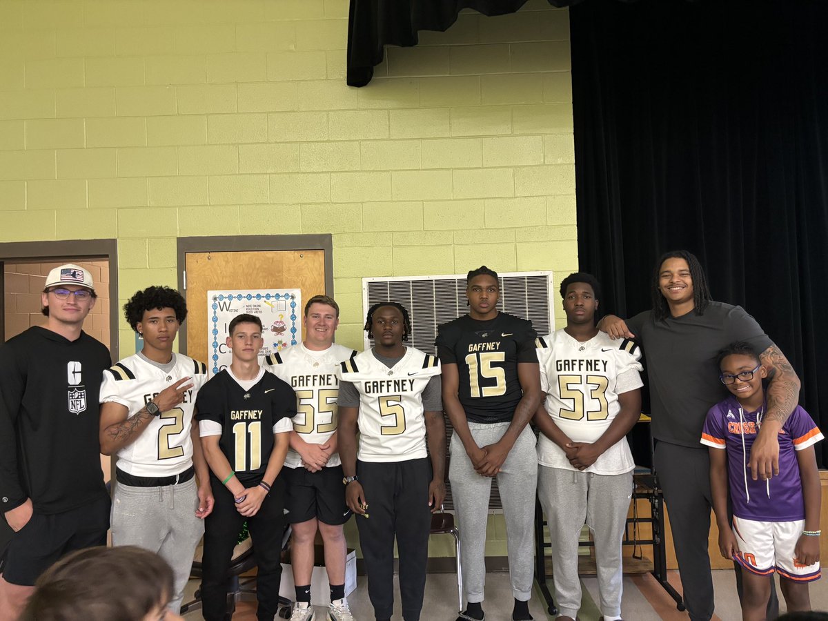 Some of the guys out in the elementary schools helping with the SC Ready Pep Rally to gear up for state testing! #PrideAndTradition
