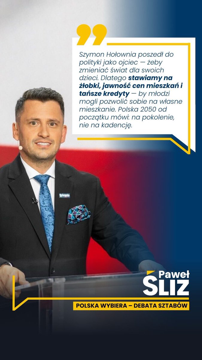 SlizPawel's tweet photo. Na pokolenia, a nie kadencję! 
#DebataSztabów https://t.co/bltdVcTahI