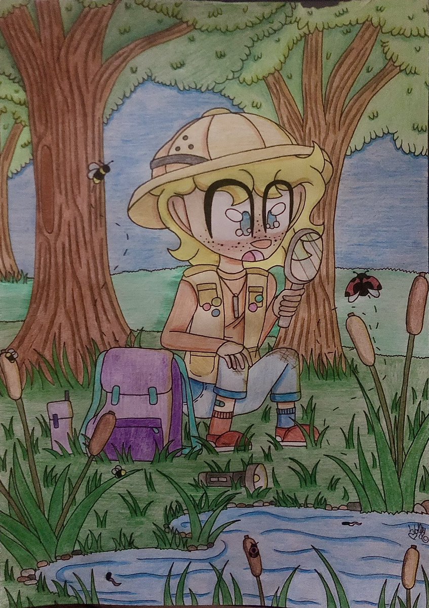 The Littlest Explorer 🔍🐞
#traditionalart #colouring