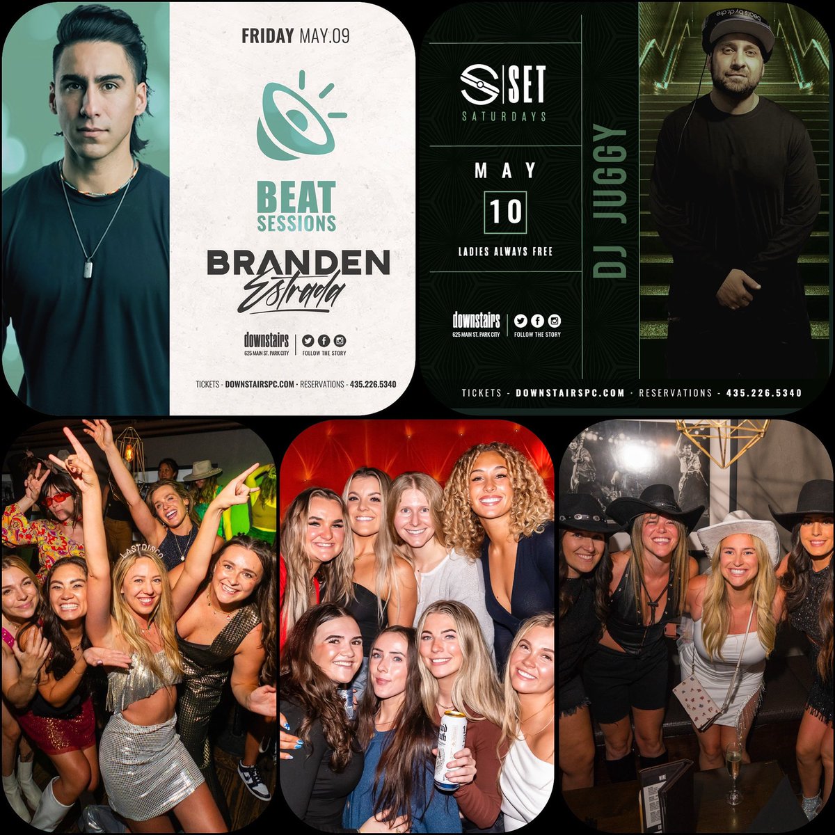 Downstairs Park City (@downstairspc) on Twitter photo Come join us this weekend for good vibes and even better energy to keep you going!
Beat Session Fridays with @brandenestrada
Set Saturdays with
<a href="/djjuggy/">Industry Party Bumrusha</a>
Call 435.226.5340 and ask about our special rates for bachelorette parties Come join us this weekend for good vibes and even better energy to keep you going!
Beat Session Fridays with @brandenestrada
Set Saturdays with
<a href="/djjuggy/">Industry Party Bumrusha</a>
Call 435.226.5340 and ask about our special rates for bachelorette parties