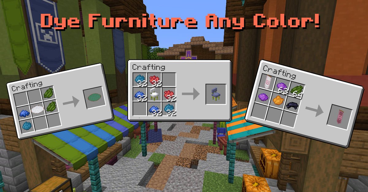 ArwenFails's tweet photo. Finally got around to finishing this datapack! Lots of high-quality furniture 3D models that you can use in your Minecraft worlds! On PMC and Modrinth
https://t.co/NBQcF6oH6D https://t.co/0AeYyrJRVR