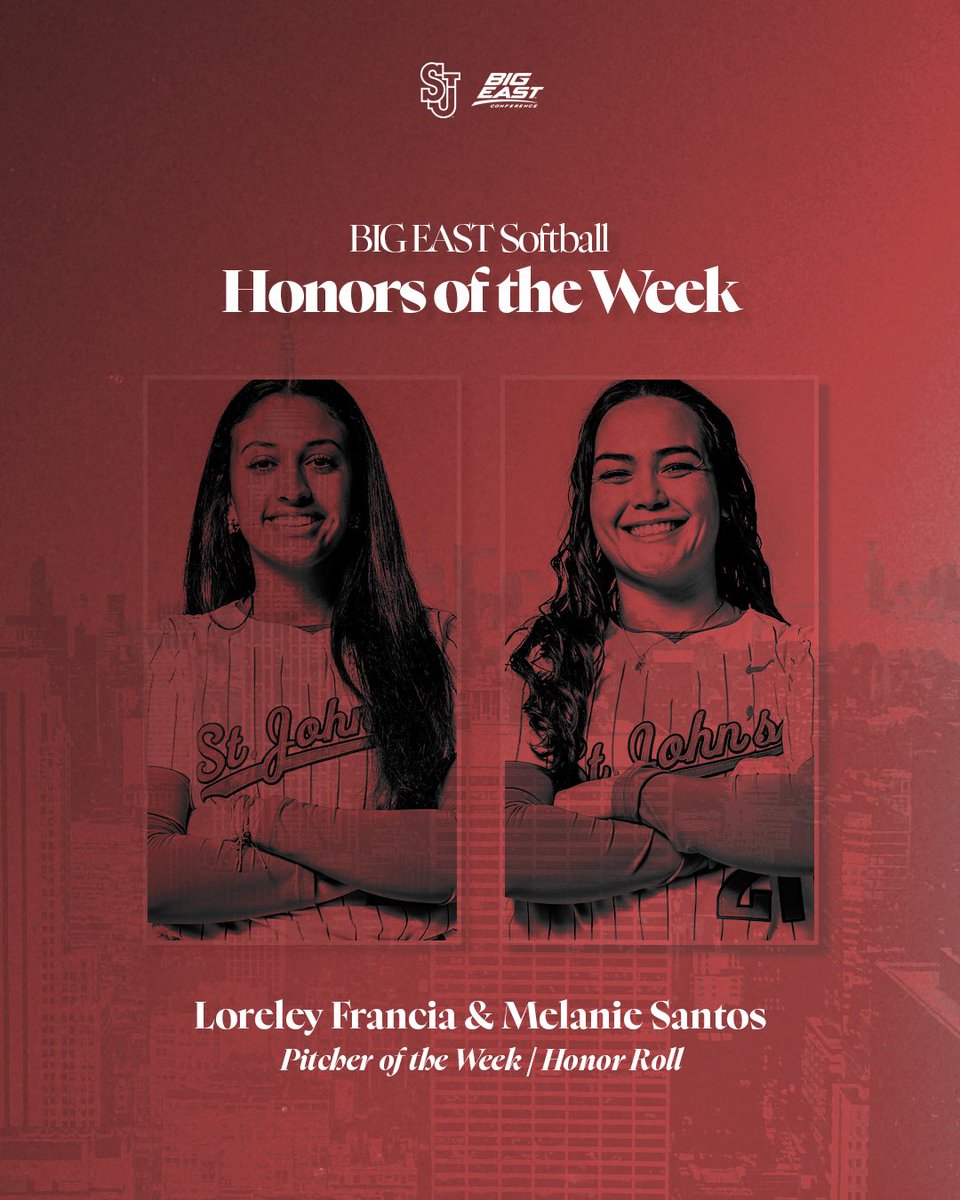 A couple of BIG EAST weekly awards for the regular season champs 😏

#RedStorm 🔴🌩️