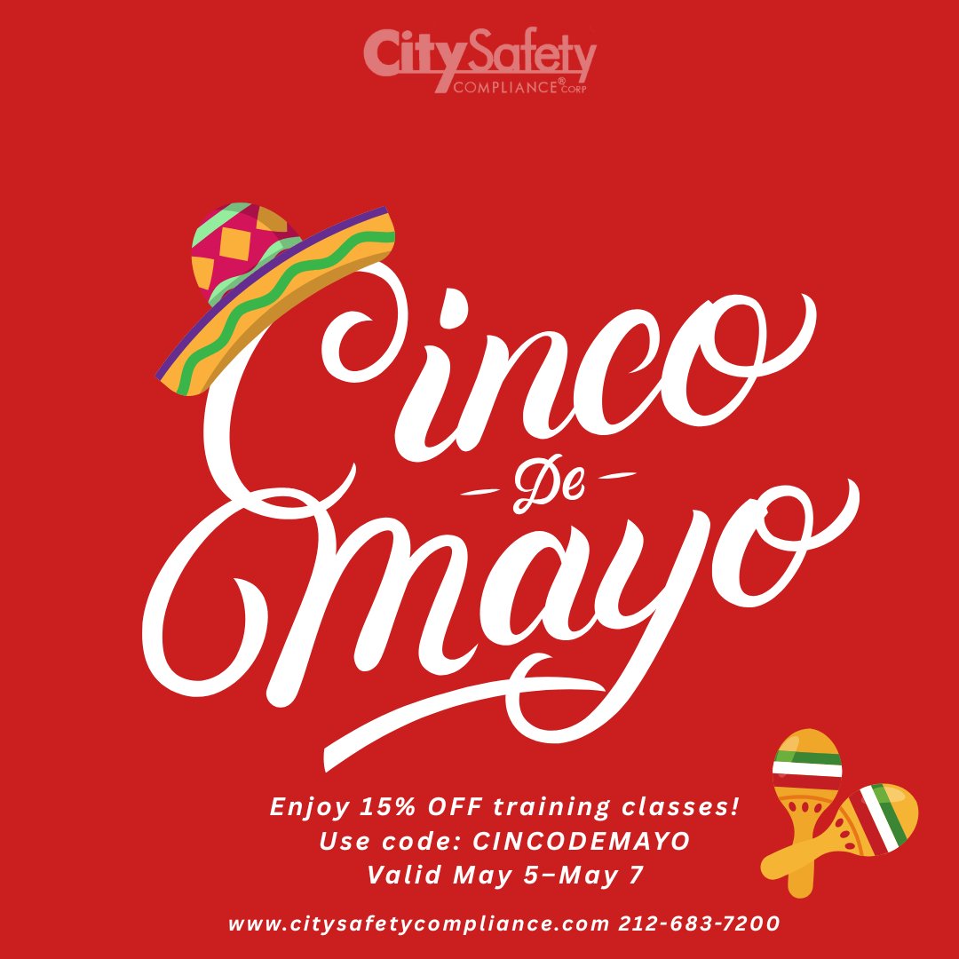 Celebrate Cinco de Mayo with 15% OFF all training classes!
Use code CINCODEMAYO at checkout.
Offer valid from May 5–May 7.
Let’s fiesta and stay safe!