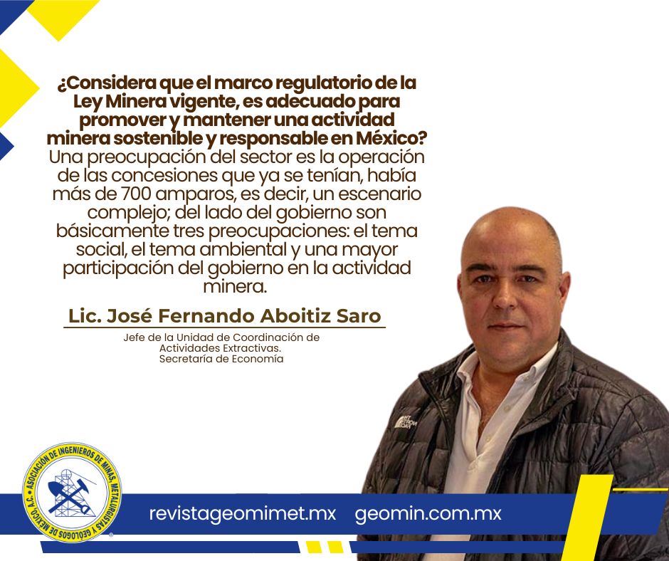 AIMMGM Nacional (@aimmgm_nacional) on Twitter photo No te pierdas #LaEntrevista con el Lic. José Fernando Aboitiz |<a href="/faboitiz/">Fernando Aboitiz</a>|, Jefe de la Unidad de Coordinación de Actividades Extractivas. <a href="/SE_mx/">Economía México</a>
#RevistaGeomimet 👇revistageomimet.mx/2025/04/lic-jo… No te pierdas #LaEntrevista con el Lic. José Fernando Aboitiz |<a href="/faboitiz/">Fernando Aboitiz</a>|, Jefe de la Unidad de Coordinación de Actividades Extractivas. <a href="/SE_mx/">Economía México</a>
#RevistaGeomimet 👇revistageomimet.mx/2025/04/lic-jo…