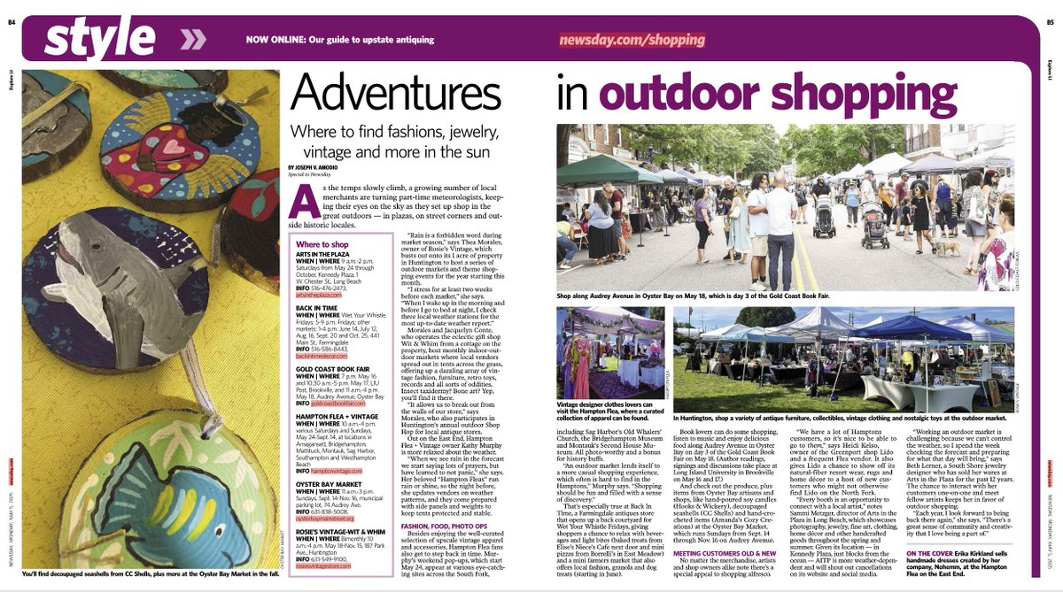 Joe_Amodio's tweet image. LI's BEST OUTDOOR SHOPPING...
Not today, of course, on a very rainy Monday, but LIers will want to check out these sunny shopping ops this spring/summer. Here's my take in @Newsday . (Nice to be back in the pages of my hometown paper.)