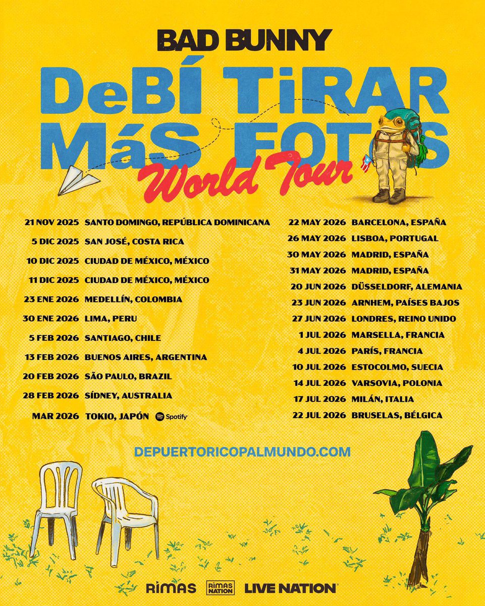Bad Bunny’s freshly announced World Tour skips the U.S. entirely.