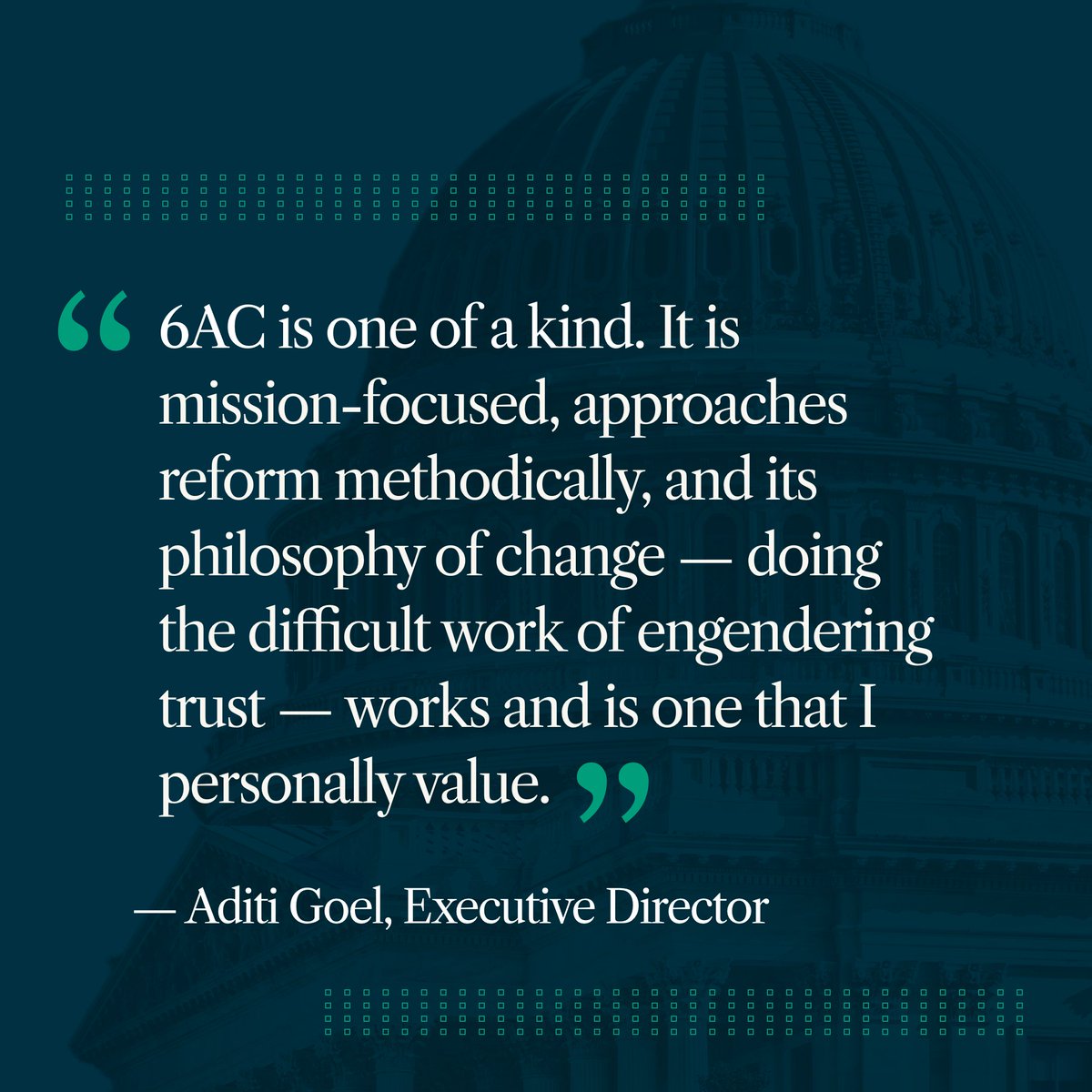 6thAMD's tweet image. Big news! 6AC founder David Carroll steps into a new role as President, and we proudly welcome Aditi Goel as our new Executive Director! Her experience + leadership = an exciting new chapter.

Learn more: 6ac.org/onward-upwards…

#RightToCounsel #PublicDefense