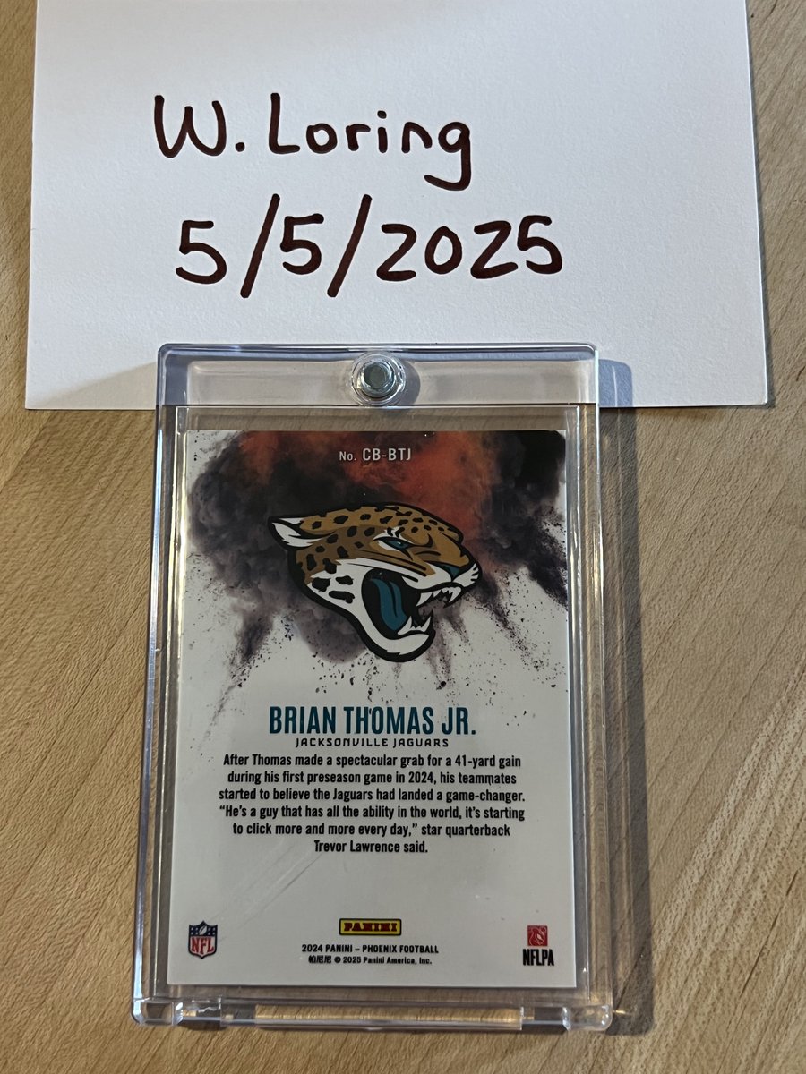 Brian Thomas Jr. 2024 Panini Phoenix Rookie Color Blast 

$750 

#TheHobby
