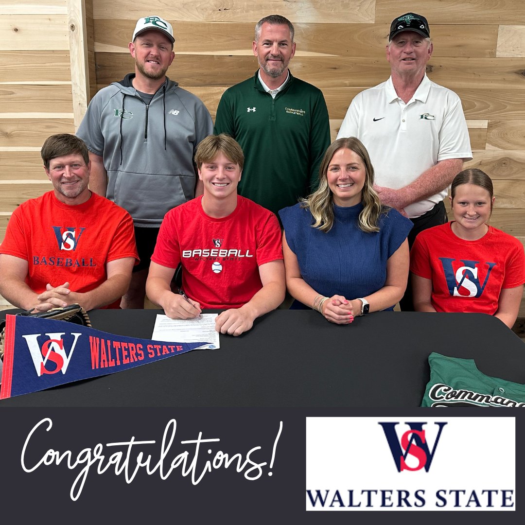 Congratulations to FCS senior, Hayden Holleman for signing to Walters State to play baseball! We are so proud of you!⚾