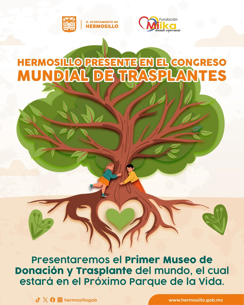 ¡El Dr. Ernesto Duarte Tagle, director de <a href="/FundacionMiika/">Fundación Miika</a>, me compartió una extraordinaria noticia! 

El proyecto del primer museo de donación y trasplante en el mundo, que construiremos en colaboración en el Parque de la Vida🌳, fue seleccionado para ser presentado en el