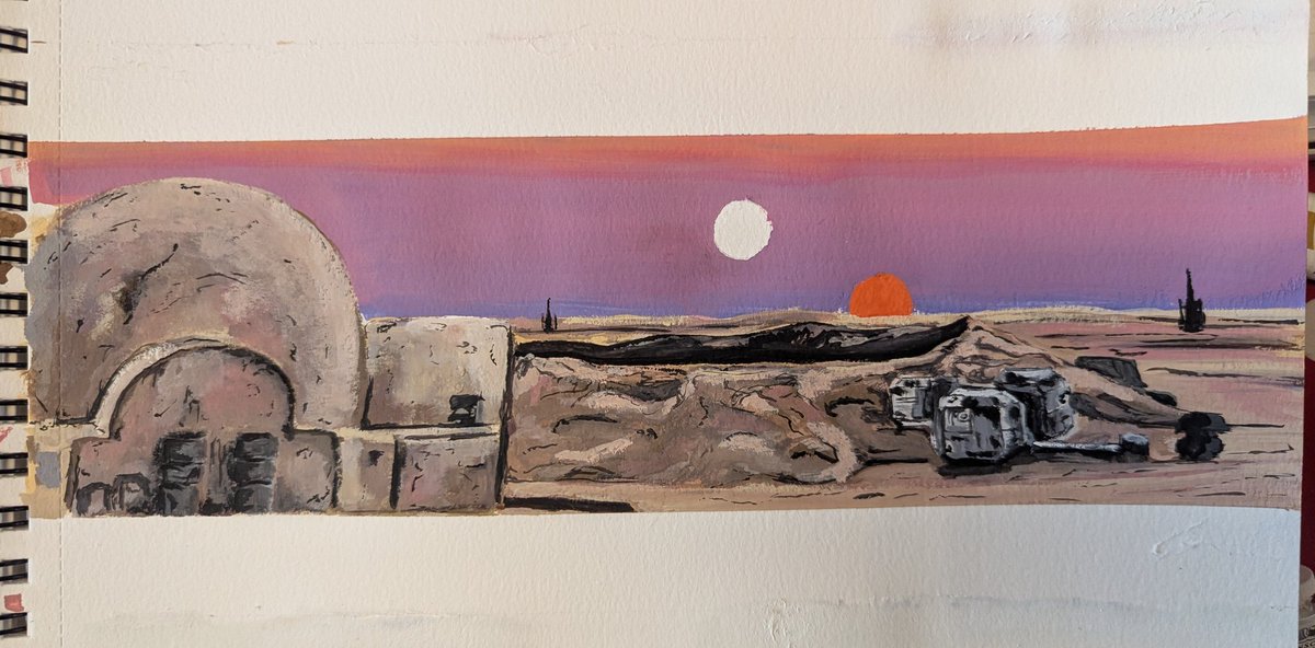 A little late but #MayThe4thBeWithYou 

I did start this yesterday but I'm still learning how to paint with gouache😅

#StarWarsDay #StarWars #RevengeOfTheFifth #starwarsart #StarWarsfanart #painting #gouache