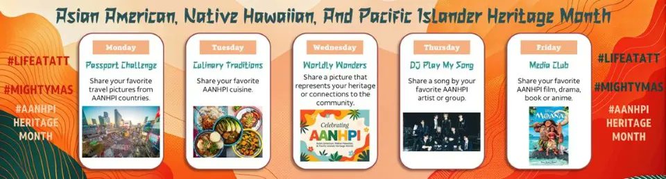 Our Mighty MAS AANHPI Spirit Week starts today and runs through Friday 5/9!

Let's kick it off with our Passport Challenge! Share your favorite travel pictures from AANHPI countries 📷.

#AANHPI_MAS #AANHPIHeritageMonth #MightyMAS