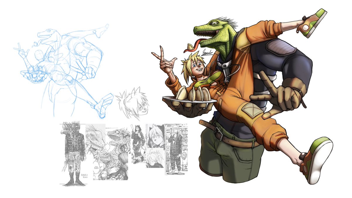 FunkyZomb's tweet photo. Caiman &amp; Nikaido. https://t.co/1FZ1ikxUNP