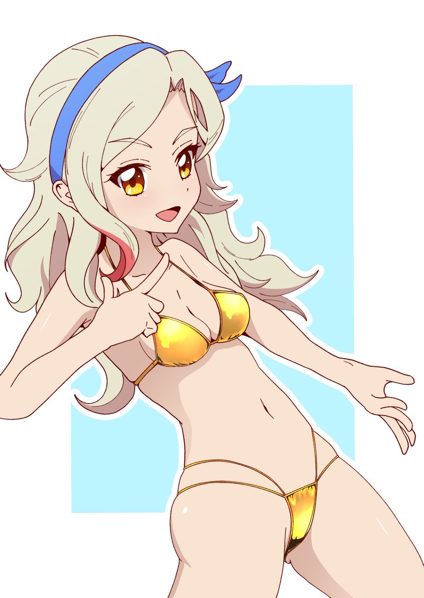 描けルーレットで当たった凛ちゃん金ビキニ 