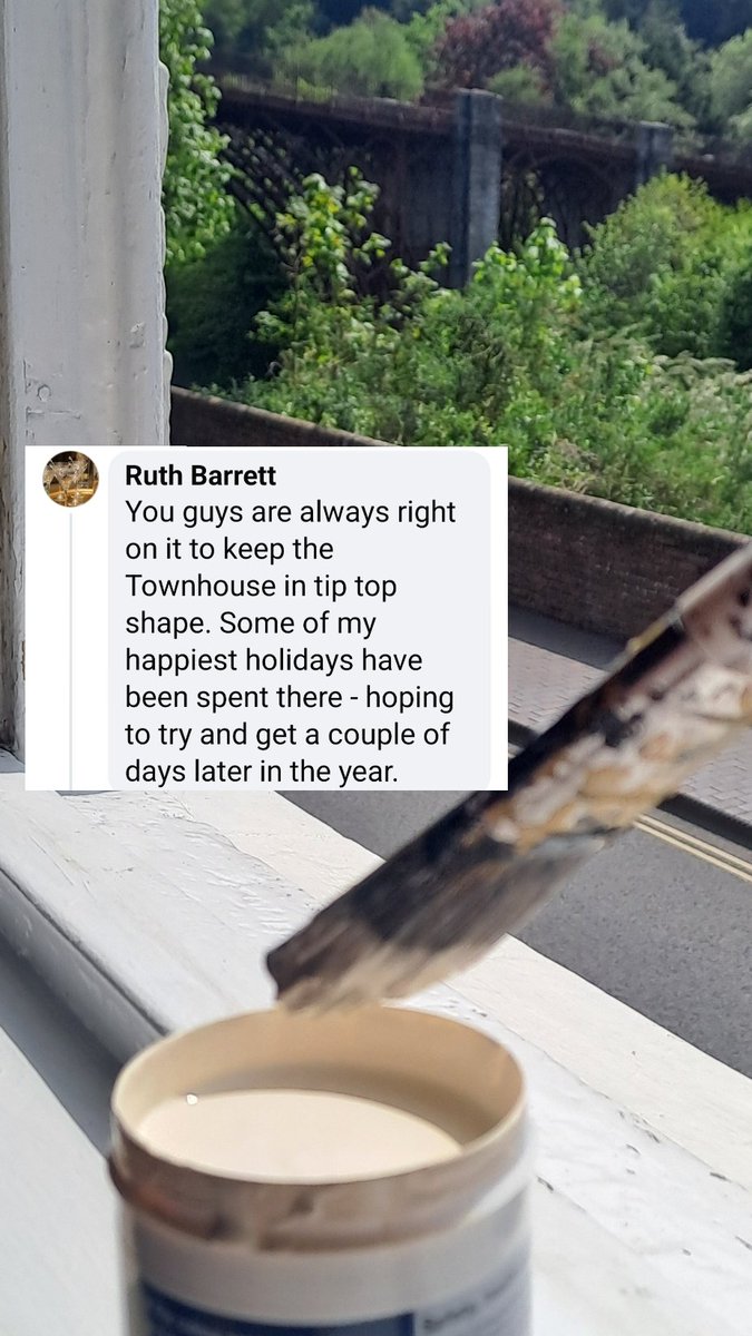 A lovely message from our guests who always enjoy staying at the townhouse &amp; just booked their 6th Stay!

It's so nice to hear that our guests appreciate that we keep the townhouse in tip-top condition. We always like the house to look at its best.
#holidayhome
#maintenance