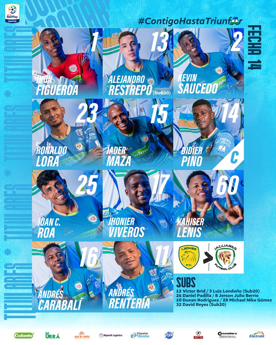⚽Este es nuestro XI Inicial para enfrentar a Leones en la Fecha 14 del Torneo 2025-1.

¡Somos Celestes!💙