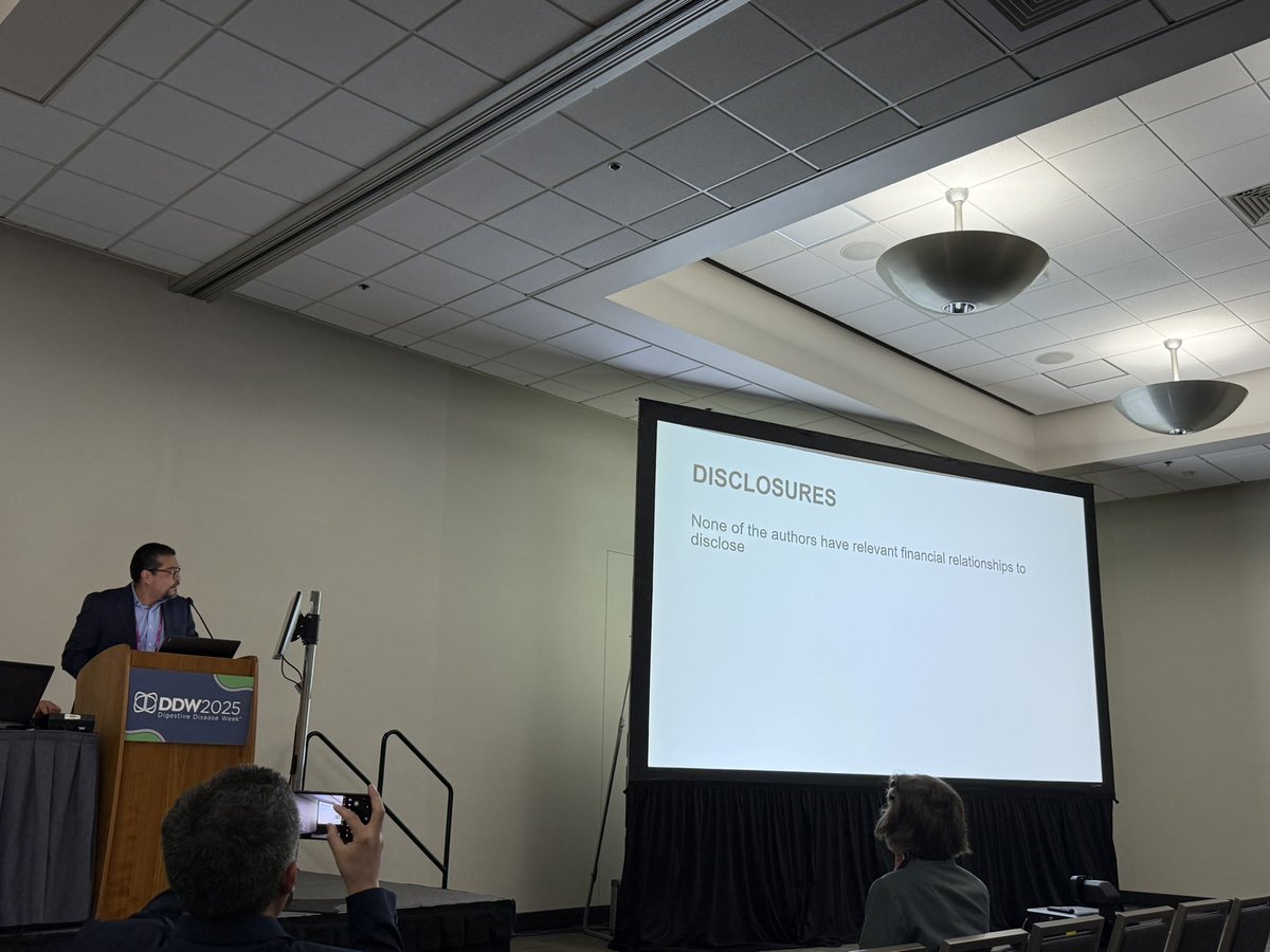 UAMS Division of Gastroenterology & Hepatology (@uams_gihep) on Twitter photo đź”´EUS-Guided Drainage of Peripancreatic Fluid Collections Using LAMS: Association Between Stent Indwell Duration and Adverse Events
Presented by our faculty Dr. Felix Tellez-Avila.
#DDW2025
<a href="/DDWMeeting/">Digestive Disease Week</a> đź”´EUS-Guided Drainage of Peripancreatic Fluid Collections Using LAMS: Association Between Stent Indwell Duration and Adverse Events
Presented by our faculty Dr. Felix Tellez-Avila.
#DDW2025
<a href="/DDWMeeting/">Digestive Disease Week</a>