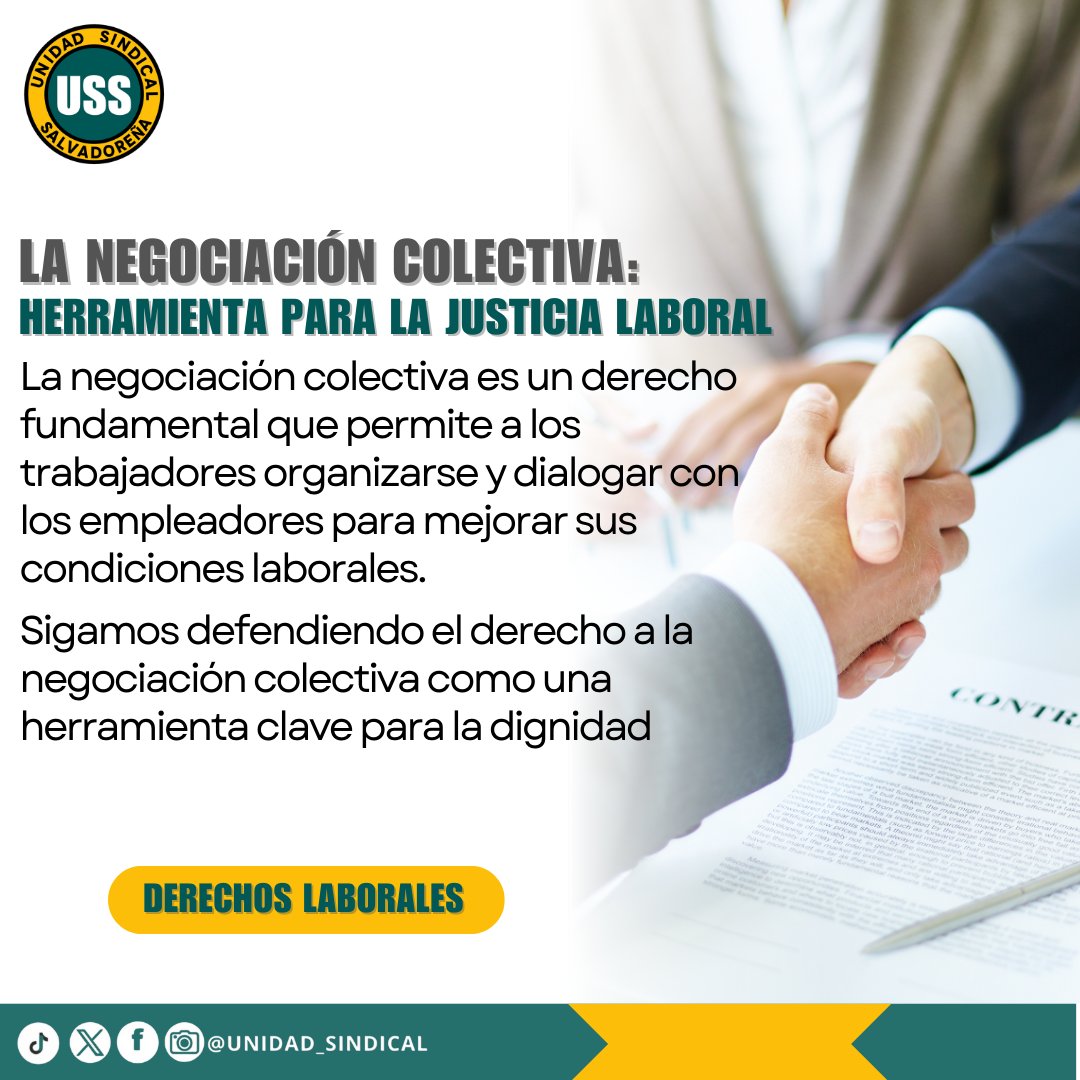 La Negociación Colectiva: Clave para la Justicia Laboral

La negociación colectiva es un derecho fundamental que permite a los trabajadores unirse para mejorar salarios, condiciones laborales y estabilidad.

Defender este derecho es garantizar la dignidad de los trabajadores.