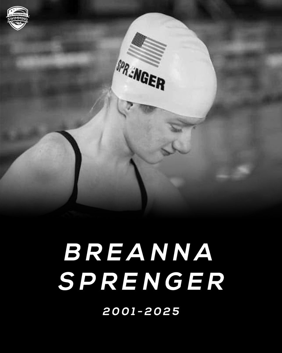 U.S. Paralympics Swimming is saddened to hear of the passing of Para swimmer Breanna Sprenger, who was a member of our 2013 World Championships team.

Our thoughts and condolences are with Bre's family and friends during this difficult time.