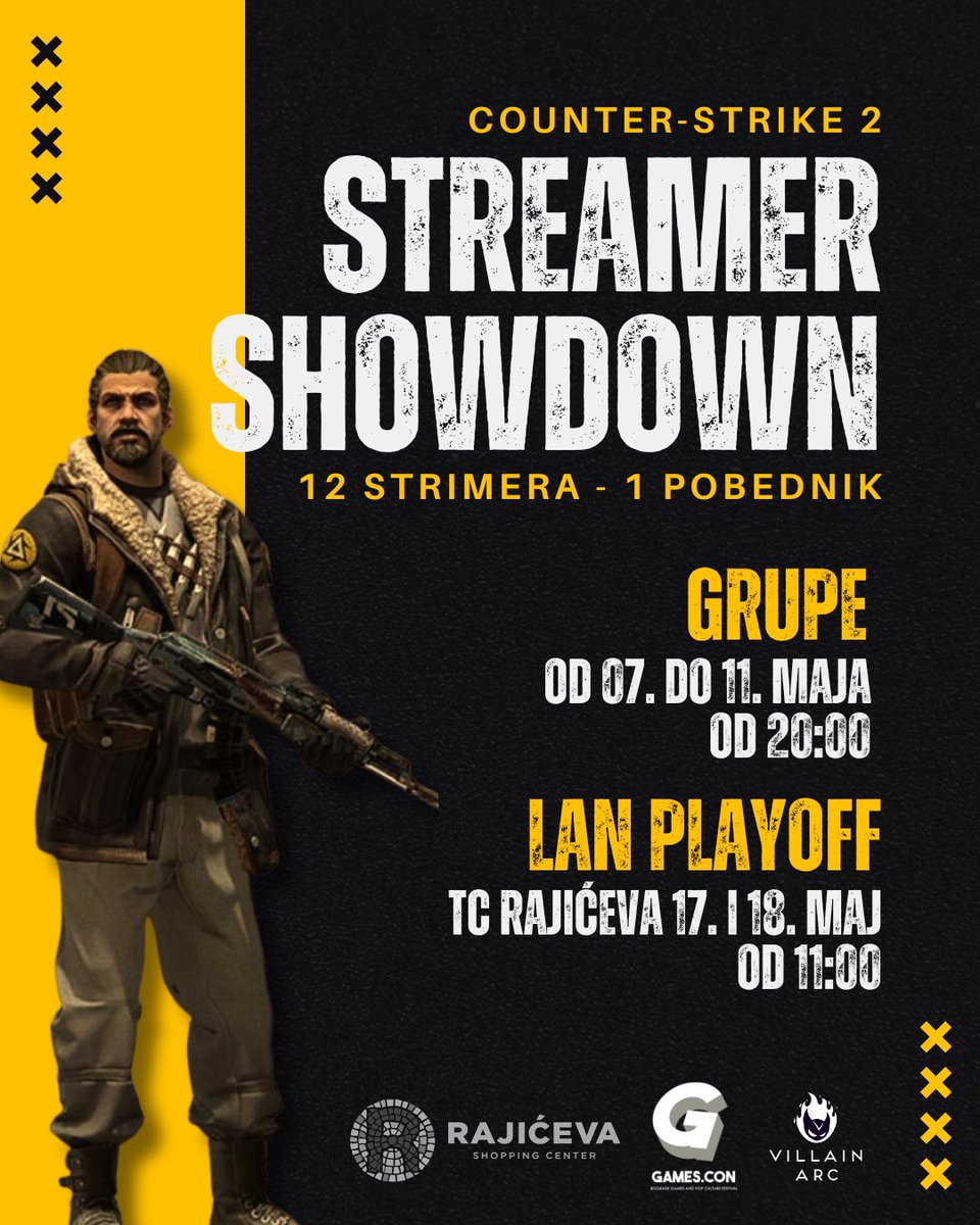 leksa17 (@leksa_17) on Twitter photo Za dva dana kreće Streamer Showdown koji organizujem sa svojom organizacijom <a href="/VillainArcGG/">Villain Arc</a>
Imam tremu… Za dva dana kreće Streamer Showdown koji organizujem sa svojom organizacijom <a href="/VillainArcGG/">Villain Arc</a>
Imam tremu…