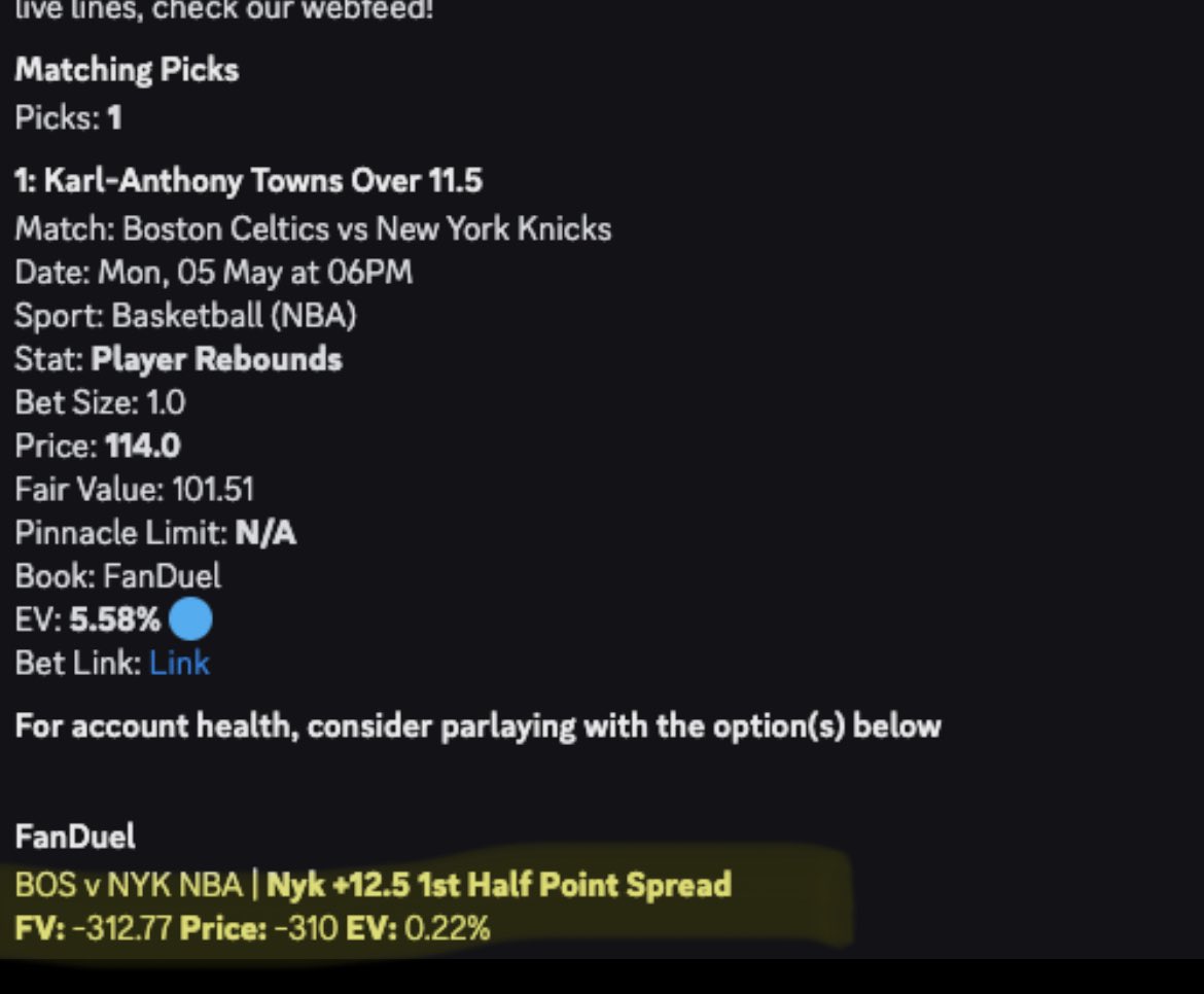 CC (@corbiebo) on Twitter photo <a href="/MrLiimited/">Mr. Liiiimited</a> Biggest issue with any community based betting is Net Limits. Accounts clicking same bet same time will be quickly flagged/grouped together
If you’re going to use EV bots or bet into positions that could in turn warrant limitation, tossing in dummy legs to make your selection <a href="/MrLiimited/">Mr. Liiiimited</a> Biggest issue with any community based betting is Net Limits. Accounts clicking same bet same time will be quickly flagged/grouped together
If you’re going to use EV bots or bet into positions that could in turn warrant limitation, tossing in dummy legs to make your selection
