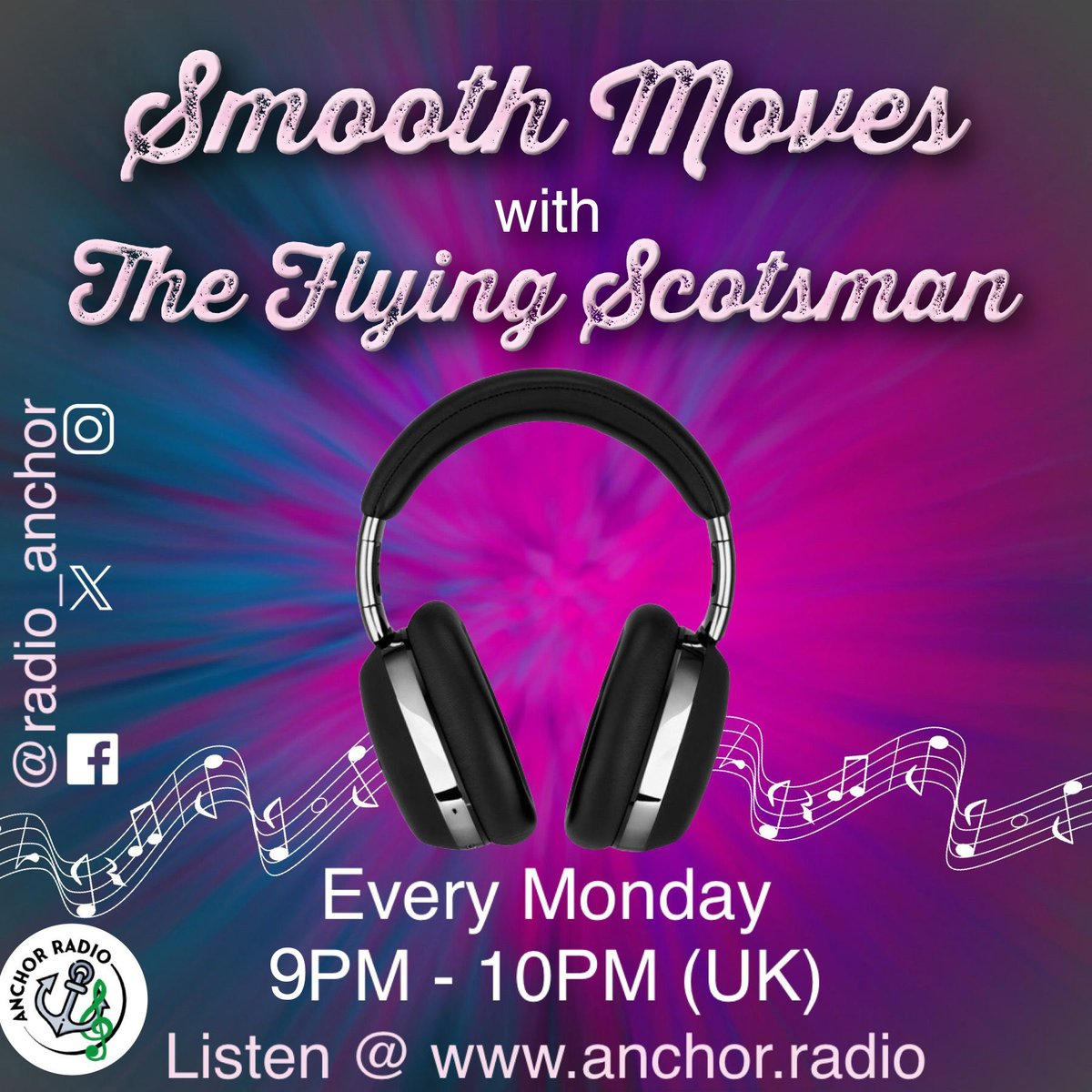 Bryony thinks her moves are smooth, but are they? In any case, Bryony will be helping you to relax and unwind with Smooth Moves from 9PM on Anchor Radio. Tune in at anchor.radio or ask Alexa to enable Anchor Radio Skill.