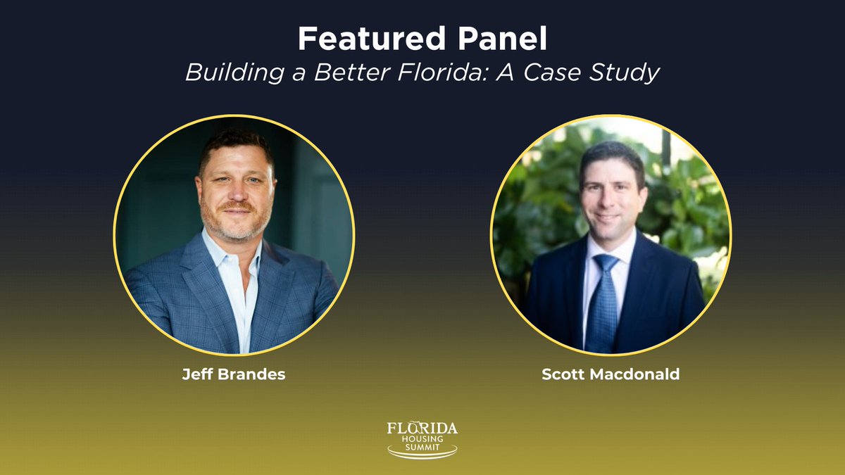 FLPolicyProject's tweet image. NEXT WEEK is the Florida Housing Summit. Register today to hear from two leaders shaping the future of affordable housing in our state: Scott Macdonald and @JeffreyBrandes!

Register now! eventbrite.com/e/2025-florida…

#FloridaHousingSummit #FloridaPolicyProject #HousingPolicy