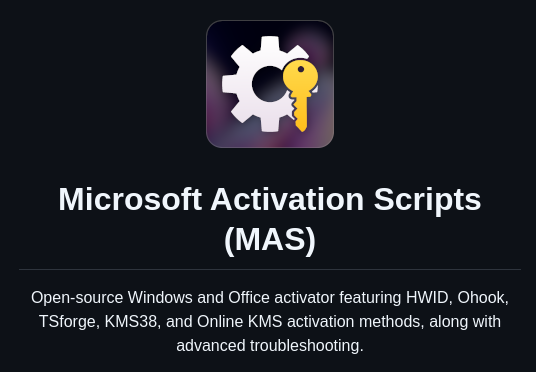 Tom Dörr (@tom_doerr) on Twitter photo Open-source Windows and Office activator with multiple activation methods Open-source Windows and Office activator with multiple activation methods