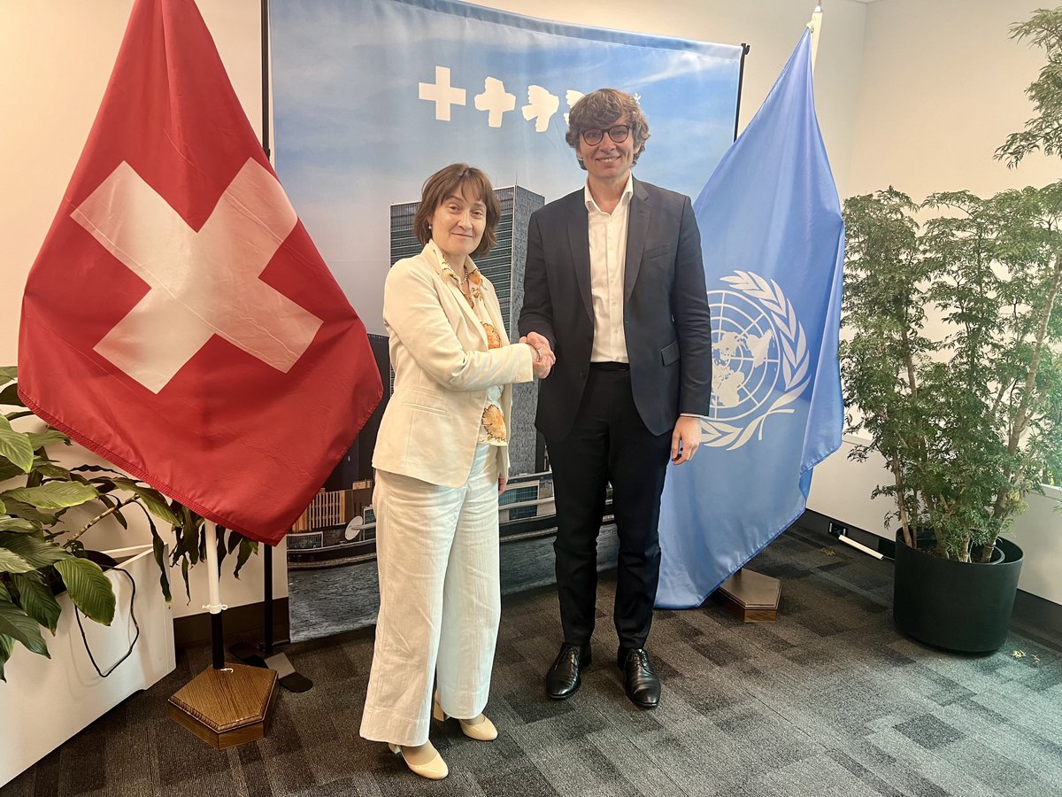 ITU Liaison Office with the UN in New York (@ituatunhq) on Twitter photo ITU DSG <a href="/tlamanauskas/">Tomas Lamanauskas</a> was pleased to meet with Amb. Pascale Christine Baeriswyl of <a href="/swiss_un/">SwitzerlandUN</a> to discuss topics including the implementation of the Pact of the Future and the WSIS+20 review <a href="/WSISprocess/">World Summit on the Information Society (WSIS)</a>. 🇺🇳🤝🇨🇭 ITU DSG <a href="/tlamanauskas/">Tomas Lamanauskas</a> was pleased to meet with Amb. Pascale Christine Baeriswyl of <a href="/swiss_un/">SwitzerlandUN</a> to discuss topics including the implementation of the Pact of the Future and the WSIS+20 review <a href="/WSISprocess/">World Summit on the Information Society (WSIS)</a>. 🇺🇳🤝🇨🇭