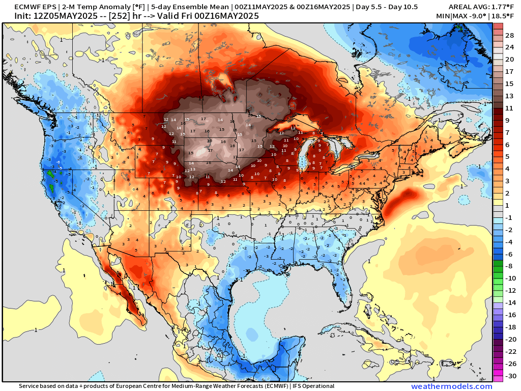 No doubt about it - soil moisture will start evaporating quick with temperatures 10 - 15F+ above normal this time of the year. Things may "feel" quite a bit different 10 days from now.