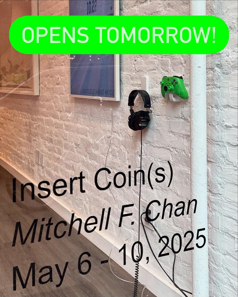 Thank you so much for the shout out! Solo exhibition of brand new work, my first in two years and last for two more (probably) opens tomorrow!