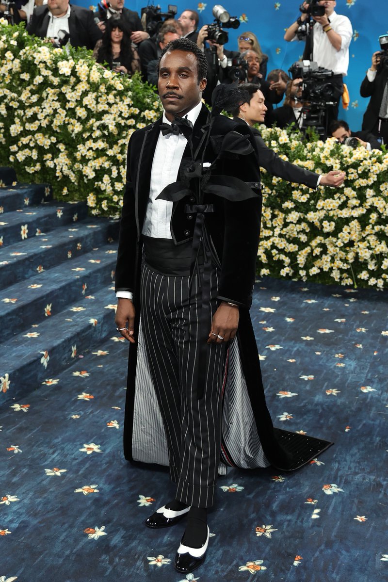 "Severance" favorite Tramell Tillman walks the #MetGala carpet. variety.com/gallery/met-ga…