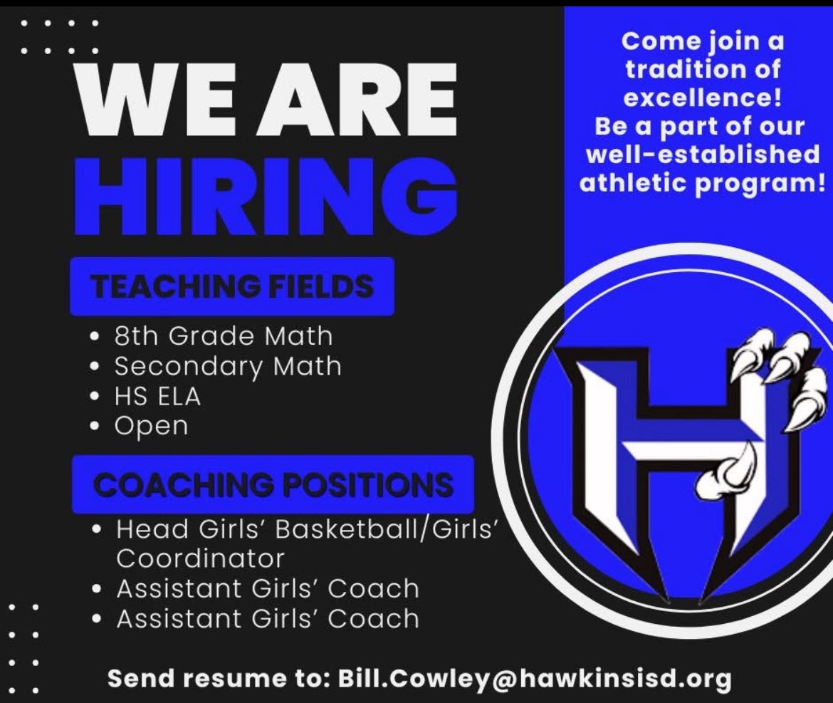 Come work with us!!
