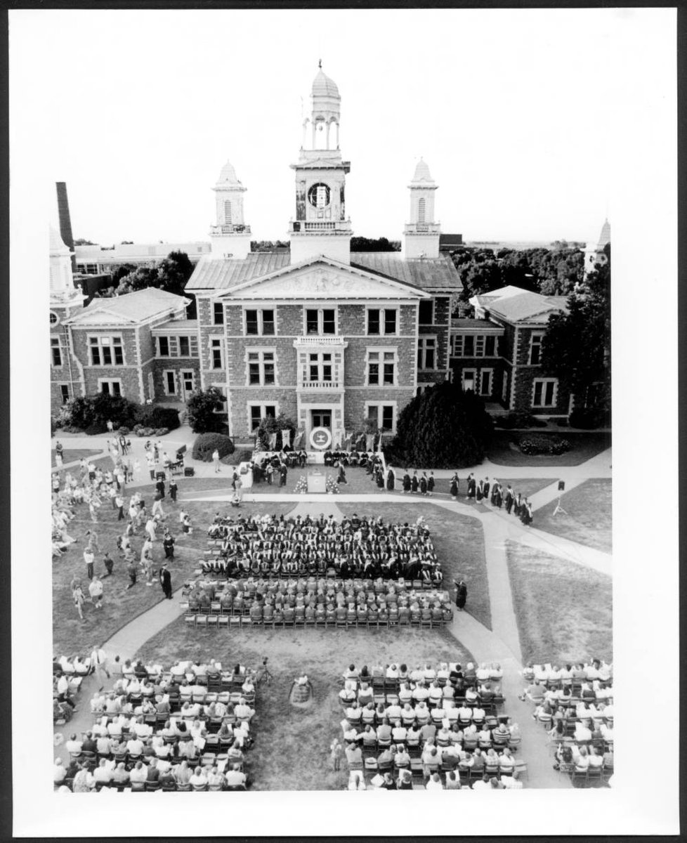 Graduation may look a bit different now, but the Coyote pride is still evident. ❤️ Happy graduation week!

First picture: 1950 Commencement Procession
Second picture: 1995 Commencement