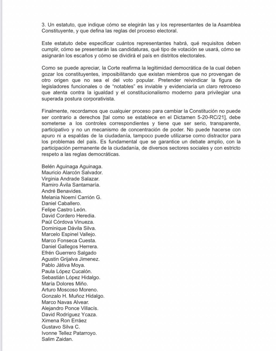 Acá una visión técnica, democrática y respetuosa de la institucionalidad 👇