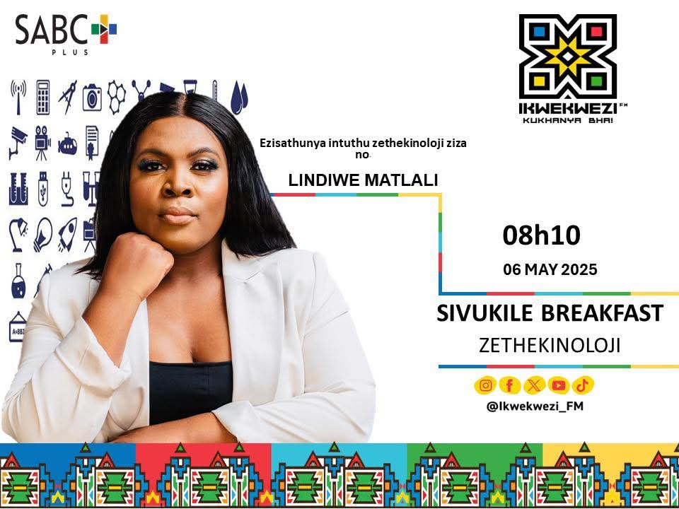 Tune in to <a href="/Ikwekwezi_FM/">Ikwekwezi FM</a> for the latest tech news. Team BBM nesazi seze technology u <a href="/LindiweMatlali/">Lindiwe Matlali</a>