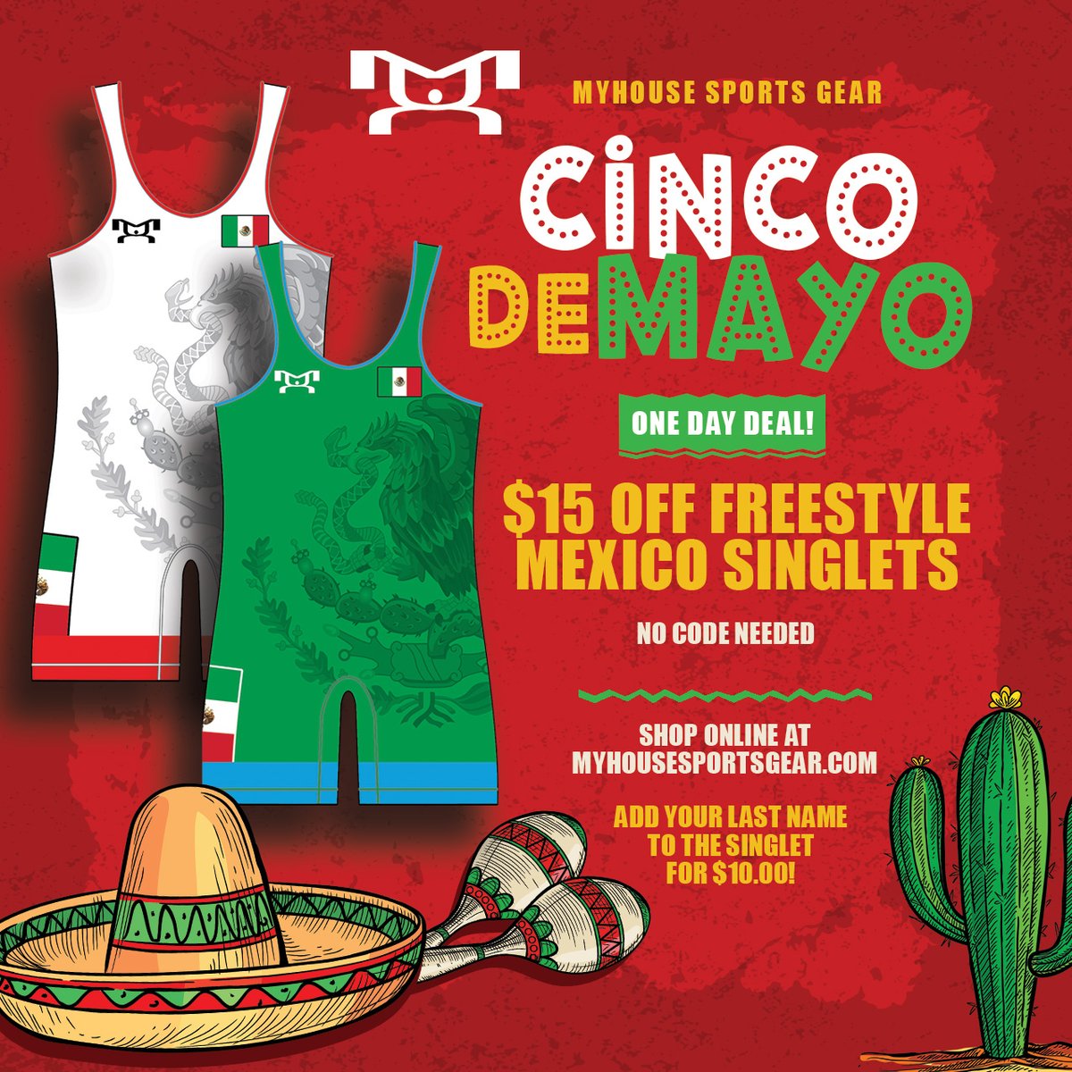 Gear up, teams! Celebrate Cinco de Mayo with custom gear that'll have you looking sharp on competition day. We've got you covered from head to toe! 🏆 Add that winning touch to your uniform today &amp; stand out. Ready to make an impression? 🎉