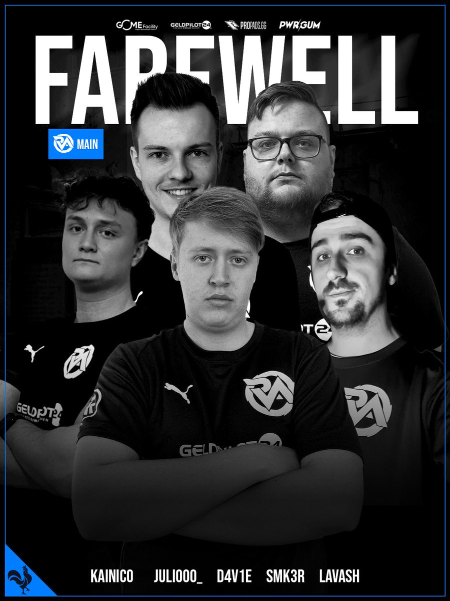 [FAREWELL]

Auch die schönste Zeit geht irgendwann vorbei und heute ist der Tag, an dem wir euch leider darüber informieren müssen, dass unser Main Team sich zum Ende der #DACHCSMASTERS Saison auflösen wird. 

Trotz des ESEA Main Aufstiegs und einer sehr stark gestarteten <a href="/dachcs/">DACH CS Masters</a>