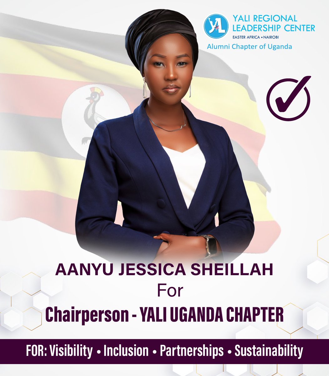 My name is Aanyu Jessica Sheillah (Cohort 49, Civic Leadership). I’m running for YALI Uganda Chapter Chairperson to lead with Visibility, Inclusion, Partnerships &amp; Sustainability. Let’s build a stronger, united, and impactful YALI Ugand together. #LeadWithAanyu  <a href="/YALIRLCAlumniUg/">YALIRLCEA Alumni- UG</a>
