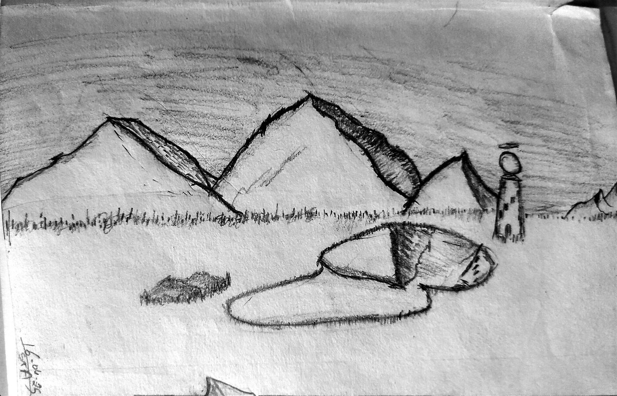 khushalDesigner's tweet image. Day 5: Practicing the basics!
Turns out, mountains are just triangles in disguise, and lighthouses are rectangles with a glow-up.
Next up: making circles jealous of my landscapes!

#dailydrawing #artfun #shapegame
