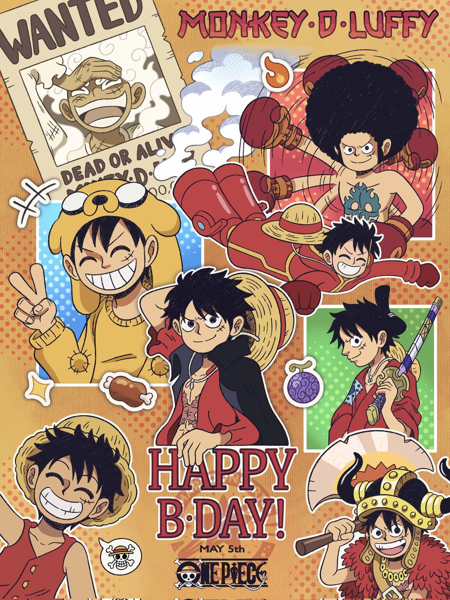 martoonsarts's tweet image. 🎉 HAPPY BIRTHDAY TO THE FUTURE KING OF THE PIRATES! 🏴☠️
Drew this piece in honor of our favorite rubber boy, Luffy! He continues to inspire fans around the world 🍖
#luffyday #luffybday #luffybirthday #onepiecefanart #onepiece #monkeydluffy #strawhats #anime #fanart #digitalart