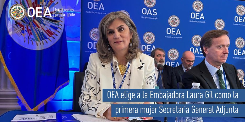 #OEA elige a la Embajadora Laura Gil como la primera mujer Secretaria General Adjunta
ℹ️oas.org/es/centro_noti…