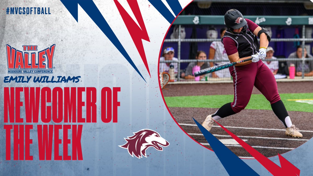 Missouri Valley Conference (@mvcsports) on Twitter photo Newcomer of the Weekโก๏ธEmily Williams
<a href="/SIU_Softball/">Saluki Softball</a>
โช๏ธWilliams went 5-for-10 (.500) in three games played this past weekend for Southern Illinois. Williams had a home run, four RBI, one run scored, and a slugging percentage of .800.
#MVCSoftball Newcomer of the Weekโก๏ธEmily Williams
<a href="/SIU_Softball/">Saluki Softball</a>
โช๏ธWilliams went 5-for-10 (.500) in three games played this past weekend for Southern Illinois. Williams had a home run, four RBI, one run scored, and a slugging percentage of .800.
#MVCSoftball